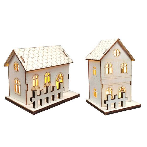 christmas decorations 2pcs luminous small wooden houses adornments (khaki) 
christmas decorations 2pcs luminous small wooden houses adornments (khaki)