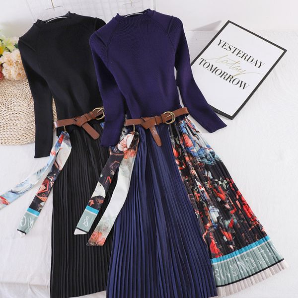 runway design fake two knitted dresses women fall winter half turtleneck contrast printing stitching pleated 210525, Black;gray
runway design fake two knitted dresses women fall winter half turtleneck contrast printing stitching pleated 210525, Black;gray