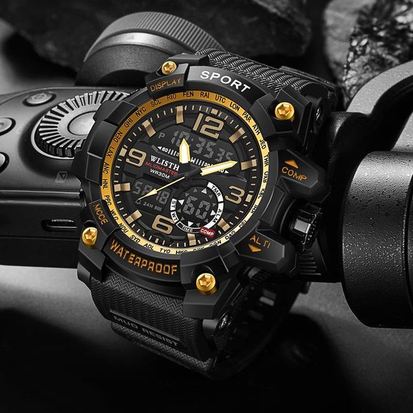wristwatches wlisth watch led luminous waterproof men's student fashion outdoor sports multi-function electronic male, Slivery;brown
wristwatches wlisth watch led luminous waterproof men's student fashion outdoor sports multi-function electronic male, Slivery;brown