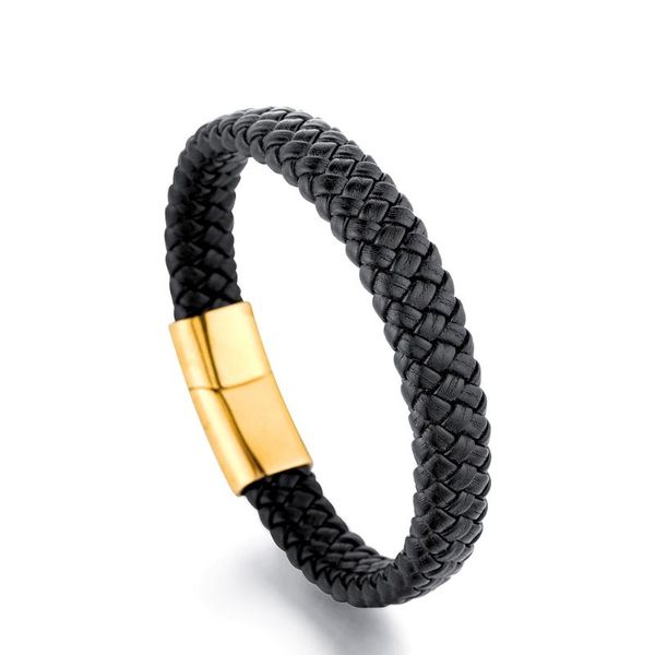 charm bracelets fashion stainless steel magnetic men women black bracelet leather genuine braided rock bangles accessories jewelry, Golden;silver
charm bracelets fashion stainless steel magnetic men women black bracelet leather genuine braided rock bangles accessories jewelry, Golden;silver