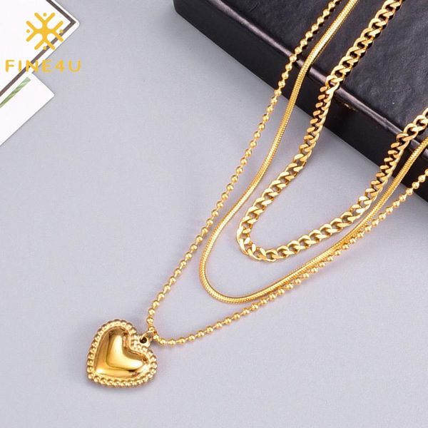 pendant necklaces fine4u n752 statement cool punk chunky chain toggle necklace for women girls heart shaped layered choker, Silver
pendant necklaces fine4u n752 statement cool punk chunky chain toggle necklace for women girls heart shaped layered choker, Silver