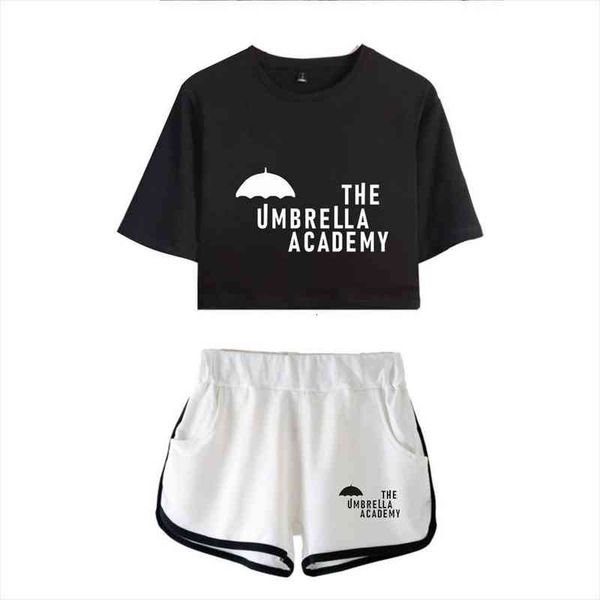 the umbrella academy 2 piece women tracksuits set print t shirt streetwear shorts girls sportswear summer breathable short, Gray
the umbrella academy 2 piece women tracksuits set print t shirt streetwear shorts girls sportswear summer breathable short, Gray