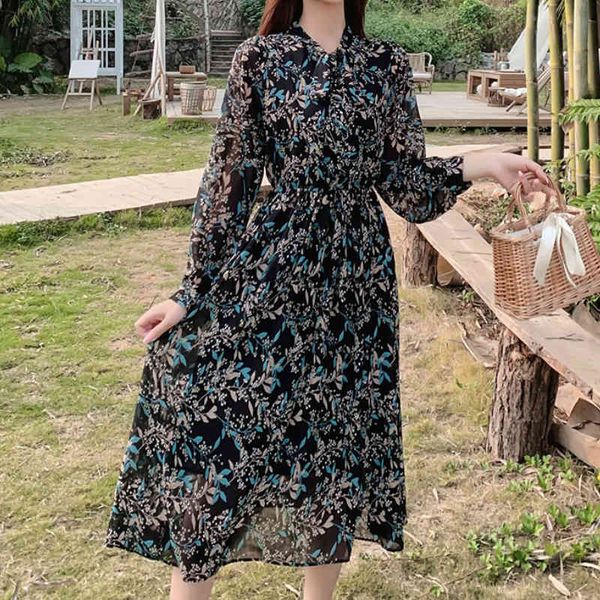 wet lace up to printed floral dress feminine spring long sleeve the thin female chiffon line dressed plus vintage size, Black;gray
wet lace up to printed floral dress feminine spring long sleeve the thin female chiffon line dressed plus vintage size, Black;gray