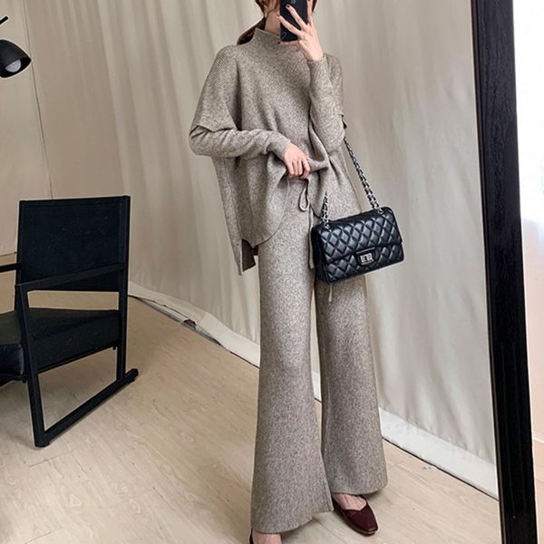 spring fall female winter shirt ensemble, turtleneck neck, sleeve, sweater sweater, long pants 3 joint, White
spring fall female winter shirt ensemble, turtleneck neck, sleeve, sweater sweater, long pants 3 joint, White