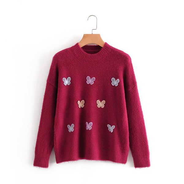 women's sweaters korean 3d butterfly women sweater causal long sleeve o-neck knitted jumpers 2021 winter pull femme cotton polyester, White;black
women's sweaters korean 3d butterfly women sweater causal long sleeve o-neck knitted jumpers 2021 winter pull femme cotton polyester, White;black