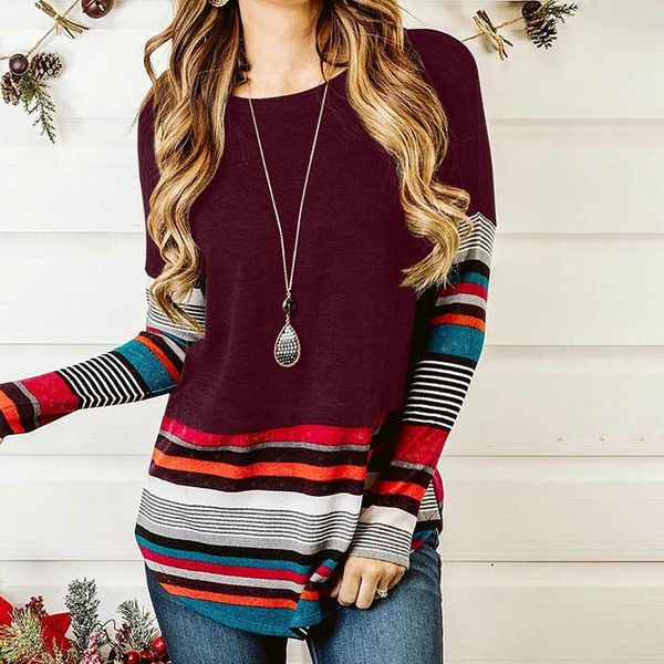 women's t-shirt long sleeve stripe o neck large size clothing ladies shirts spring autumn fashion pullover oversized loose shirt, White
women's t-shirt long sleeve stripe o neck large size clothing ladies shirts spring autumn fashion pullover oversized loose shirt, White