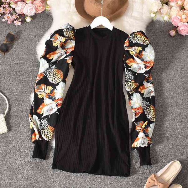 autumn product bubble shirt sleeve stitching fake two piece slim and thin floral mid-length dress hk142 210507, Black;gray
autumn product bubble shirt sleeve stitching fake two piece slim and thin floral mid-length dress hk142 210507, Black;gray