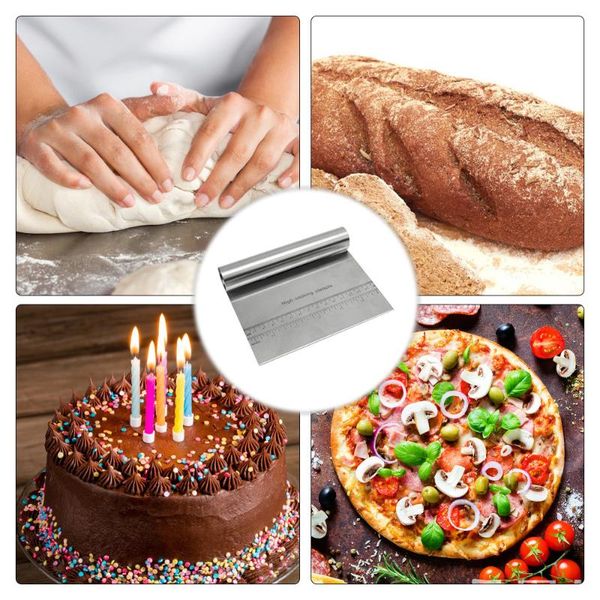 professional stainless steel pizza dough scraper cutter baking pastry spatulas fondant cake decoration tools kitchen accessories &
professional stainless steel pizza dough scraper cutter baking pastry spatulas fondant cake decoration tools kitchen accessories &
