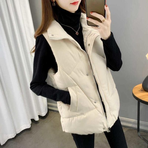women's vests autumn winter short down cotton vest jacket women wild warm gilet coat korean fashion sleeveless waistcoat black chaleco, Black;white
women's vests autumn winter short down cotton vest jacket women wild warm gilet coat korean fashion sleeveless waistcoat black chaleco, Black;white