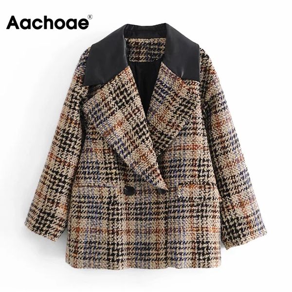 chic plaid patchwork blazer women double breasted elegant coat outwear notched neck lady fashion blazer suit femme veste, Black;white
chic plaid patchwork blazer women double breasted elegant coat outwear notched neck lady fashion blazer suit femme veste, Black;white