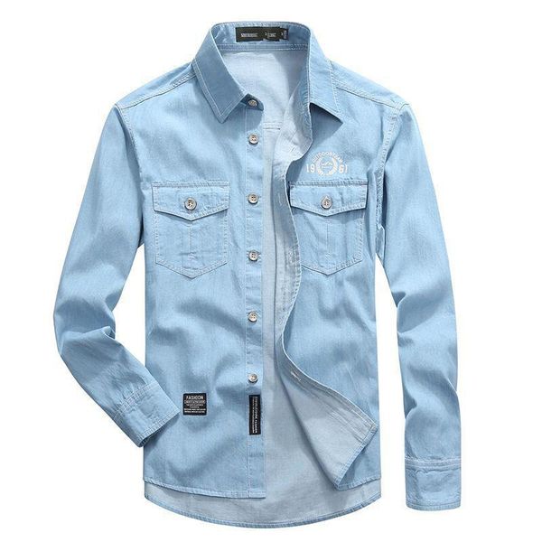 men's jackets and autumn spring long sleeve denim shirt youth large casual fashion 8008, Black;brown
men's jackets and autumn spring long sleeve denim shirt youth large casual fashion 8008, Black;brown