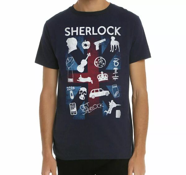 BBC Sherlock UNION JACK SYMBOLS & ICONS T-Shirt NWT Licensed & Official, White;black
BBC Sherlock UNION JACK SYMBOLS & ICONS T-Shirt NWT Licensed & Official, White;black