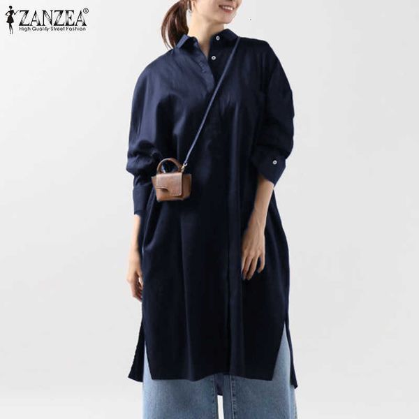 women's blouses & shirts blouses midi blouse casual office ladies long sleeve solid spring lapel side fork mujer camiseta x3d7, White
women's blouses & shirts blouses midi blouse casual office ladies long sleeve solid spring lapel side fork mujer camiseta x3d7, White