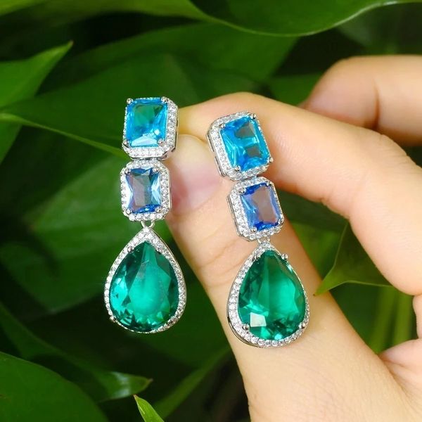 cwwzircons unique designer big long water drop blue crystal cubic zirconia bohemian earrings jewelry accessories for women cz729, Golden
cwwzircons unique designer big long water drop blue crystal cubic zirconia bohemian earrings jewelry accessories for women cz729, Golden
