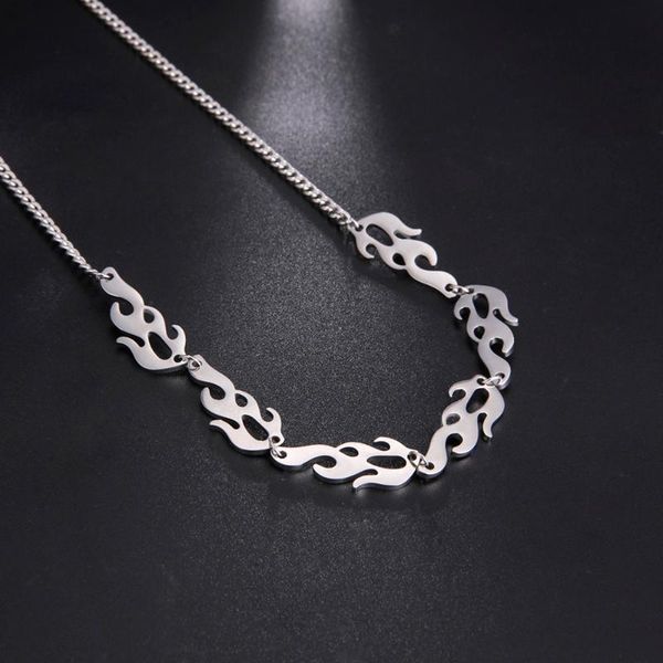 chains teamer flame necklace for men women stainless steel choker punk goth accessory harajuku hip hop jewelry, Silver
chains teamer flame necklace for men women stainless steel choker punk goth accessory harajuku hip hop jewelry, Silver