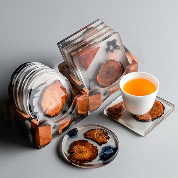 mats & pads 6pcs resin pine coasters and rack waterproof heat resistant non-slip placemat tea cup coffee mug pad table mat tableware set
mats & pads 6pcs resin pine coasters and rack waterproof heat resistant non-slip placemat tea cup coffee mug pad table mat tableware set