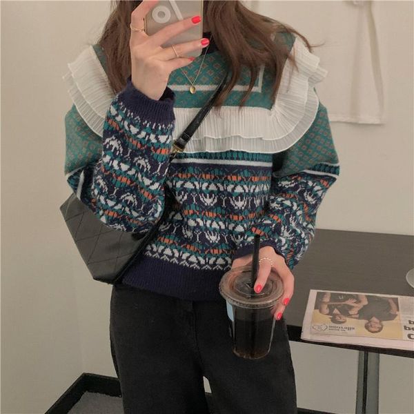 women's sweaters hzirip 2021 autumn women knitted sweater female pullover argyle printing o-neck laciness casual fashion elegant sweet, White;black
women's sweaters hzirip 2021 autumn women knitted sweater female pullover argyle printing o-neck laciness casual fashion elegant sweet, White;black
