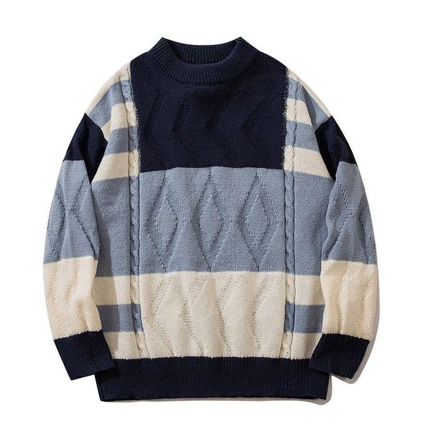 men's sweaters oversized harajuku hip vintage color-contrast pullover sweater street knitted hop punk rock color matching winter clothe, White;black
men's sweaters oversized harajuku hip vintage color-contrast pullover sweater street knitted hop punk rock color matching winter clothe, White;black