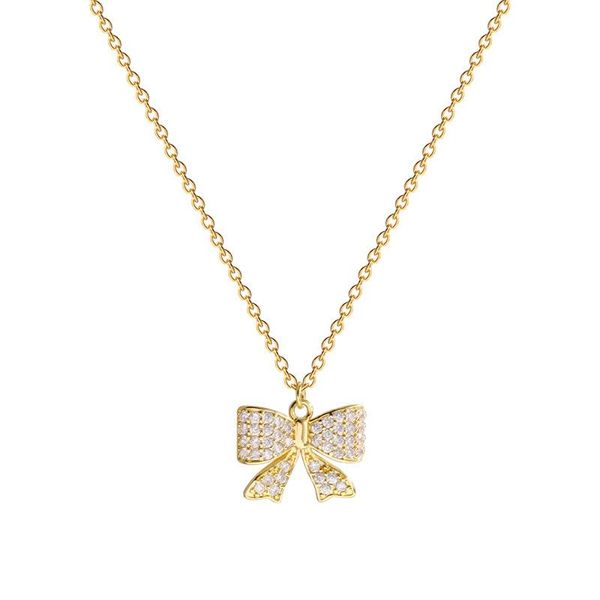 pendant necklaces jewelry gift high-quality micro inlaid zircon bow titanium steel female's necklace party for women girls, Silver
pendant necklaces jewelry gift high-quality micro inlaid zircon bow titanium steel female's necklace party for women girls, Silver