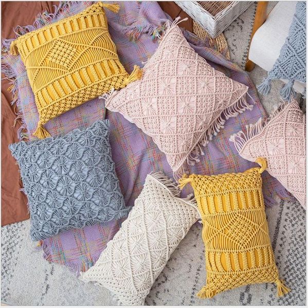 cushion/decorative pillow hand-woven cotton thread cushion cover with tassels colorfu macrame geometry bohemia ethnic 30x50cm home decoratio
cushion/decorative pillow hand-woven cotton thread cushion cover with tassels colorfu macrame geometry bohemia ethnic 30x50cm home decoratio