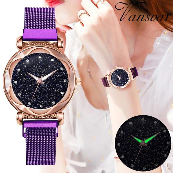 wristwatches vansvar luxury fashion simple diamond dial women watches stainless steel magnetic buckle watch ladies elegant clocks xb40, Slivery;brown
wristwatches vansvar luxury fashion simple diamond dial women watches stainless steel magnetic buckle watch ladies elegant clocks xb40, Slivery;brown
