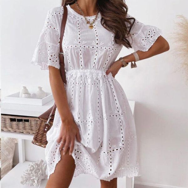 casual dresses white elegant women 2021 summer solid dress street fashion party o-neck collar slim waist clubwear femme g2705, Black;gray
casual dresses white elegant women 2021 summer solid dress street fashion party o-neck collar slim waist clubwear femme g2705, Black;gray