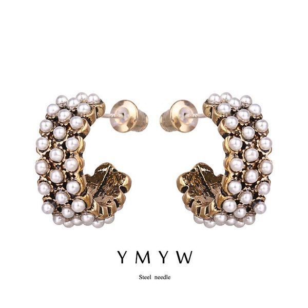 stud ymyw vintage fashion pearls earrings metal geometric korean trendy exquisite romantic women jewelry gift c shape, Golden;silver
stud ymyw vintage fashion pearls earrings metal geometric korean trendy exquisite romantic women jewelry gift c shape, Golden;silver