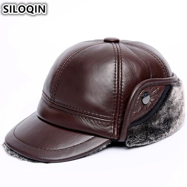 berets siloqin genuine leather hat winter men's warm plus velvet thick bomber hats cowhide earmuffs caps for men brands dad cap, Blue;gray
berets siloqin genuine leather hat winter men's warm plus velvet thick bomber hats cowhide earmuffs caps for men brands dad cap, Blue;gray