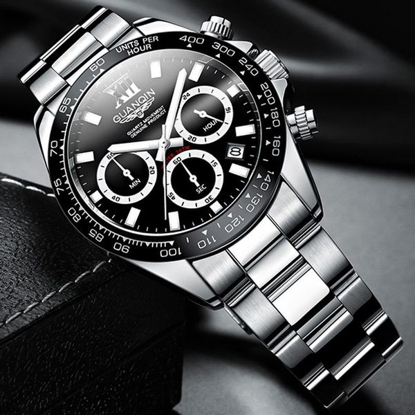 wristwatches montres à quartz guanqin watches mens 2021 chronograph watch waterproof cool fashion date black dial luminous, Slivery;brown
wristwatches montres à quartz guanqin watches mens 2021 chronograph watch waterproof cool fashion date black dial luminous, Slivery;brown