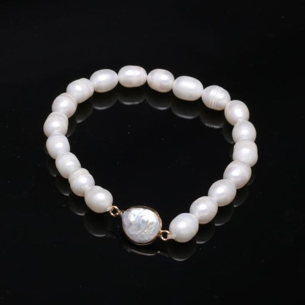 beaded, strands small bracelets fashionable rice-shaped pearl with button-shaped beads bracelet bangle for women men charm jewelry gift 8-9m, Black
beaded, strands small bracelets fashionable rice-shaped pearl with button-shaped beads bracelet bangle for women men charm jewelry gift 8-9m, Black