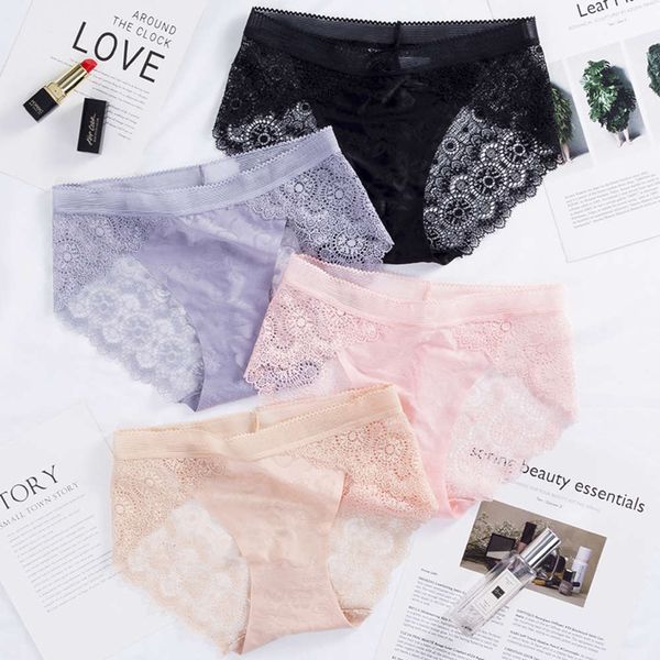 lace women's underwear middle waist mesh ice traceless briefs one piece sports cotton crotch breathable pants, Black;pink
lace women's underwear middle waist mesh ice traceless briefs one piece sports cotton crotch breathable pants, Black;pink
