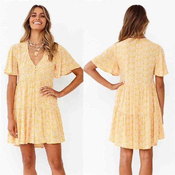 summer street temperament women's printed pullover short sleeve v-neck a-line dress fashion loose mini femme robe 210517, Black;gray
summer street temperament women's printed pullover short sleeve v-neck a-line dress fashion loose mini femme robe 210517, Black;gray
