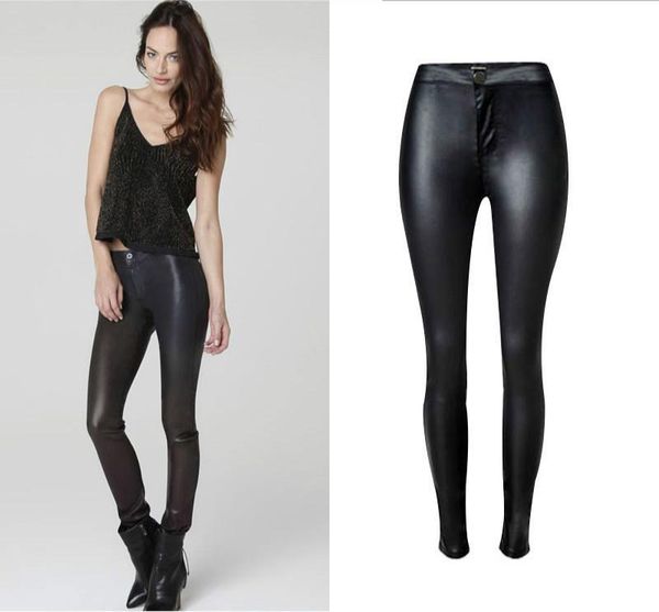 women's pants & capris fashion women black coated denim jeans moto biker imitation leather female skinny pencil, Black;white
women's pants & capris fashion women black coated denim jeans moto biker imitation leather female skinny pencil, Black;white