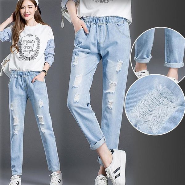 plus size blue ripped distressed boyfriend ankle jeans women casual spring summer elasticated waist denim harem pants trousers women's
plus size blue ripped distressed boyfriend ankle jeans women casual spring summer elasticated waist denim harem pants trousers women's