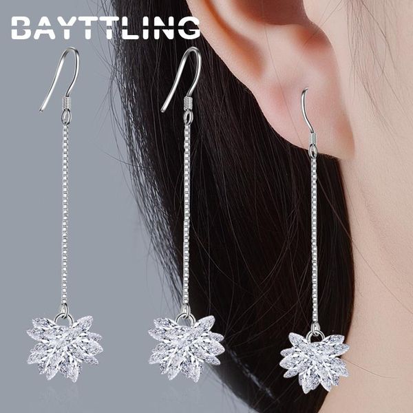 925 sterling silver exquisite flower zircon drop earrings for woman fashion party tassel jewelry gift dangle & chandelier
925 sterling silver exquisite flower zircon drop earrings for woman fashion party tassel jewelry gift dangle & chandelier