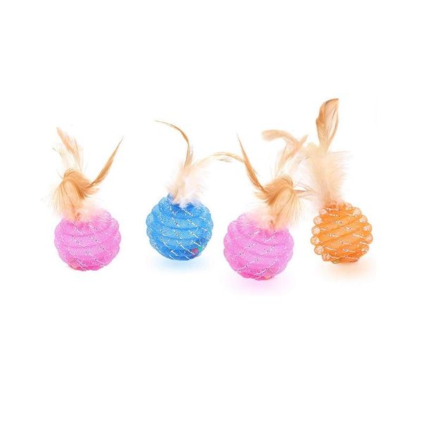 cat toys 4 pcs interactive ball with feather brightly colored bells entertainment safe health sport for your y
cat toys 4 pcs interactive ball with feather brightly colored bells entertainment safe health sport for your y