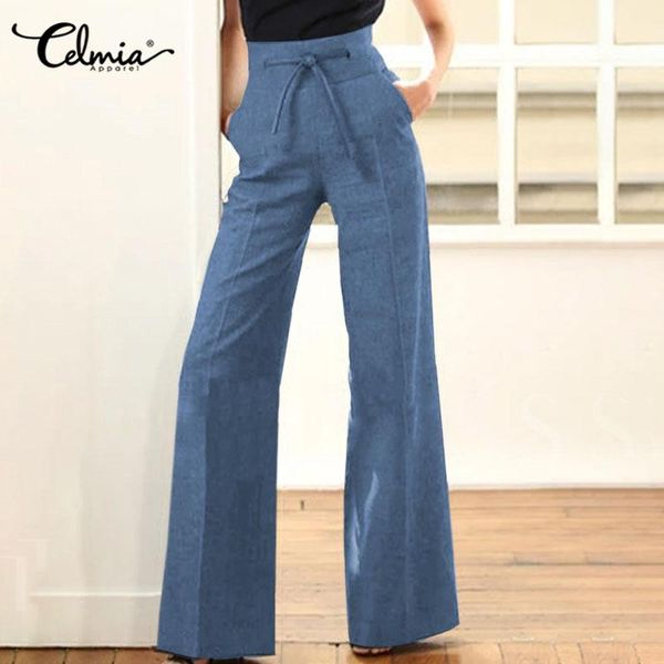 women's elegant casual loose pants 2021 fashion celmia trousers high waist wide leg drawstring ol ladies palazzo female pantalon & capr, Black;white
women's elegant casual loose pants 2021 fashion celmia trousers high waist wide leg drawstring ol ladies palazzo female pantalon & capr, Black;white