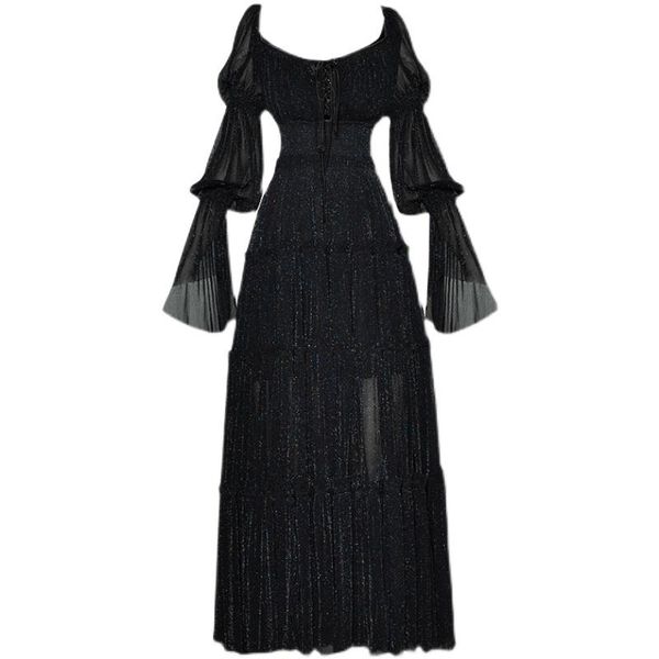 casual dresses long dress designer women's square collar pile up sleeves fashion elegant vintage chic party, Black;gray
casual dresses long dress designer women's square collar pile up sleeves fashion elegant vintage chic party, Black;gray
