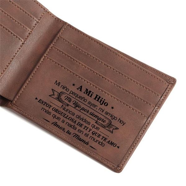 mi hijo spain to my son mens wallet engraving engraved purse pu card holder for birthdays christmas gift wallets, Red;black
mi hijo spain to my son mens wallet engraving engraved purse pu card holder for birthdays christmas gift wallets, Red;black