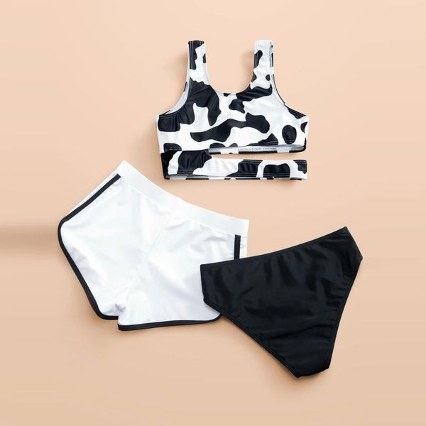 one-pieces summer three-piece swimwear cow floral print little girl bikini black white swimsuit baby children maillot de bain enfant fille
one-pieces summer three-piece swimwear cow floral print little girl bikini black white swimsuit baby children maillot de bain enfant fille