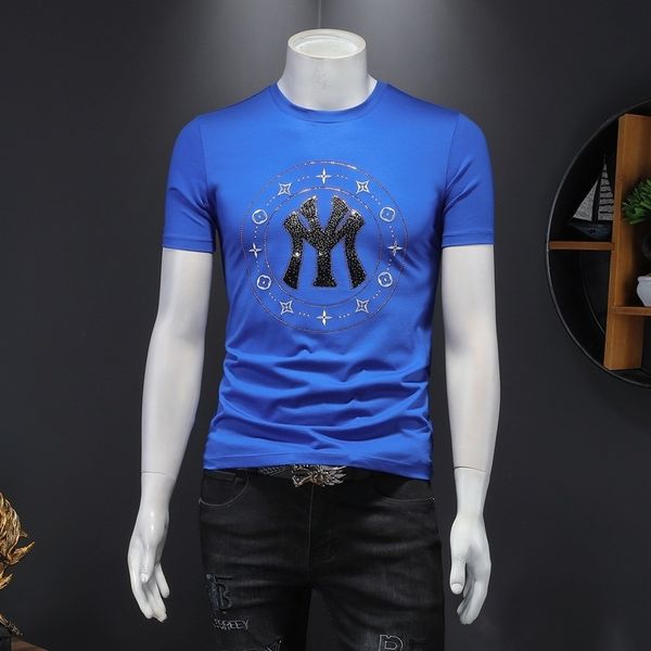 fashion t shirts 2021 summer men's large mercerized cotton short sleeve casual versatile boutique wear museum, White;black
fashion t shirts 2021 summer men's large mercerized cotton short sleeve casual versatile boutique wear museum, White;black