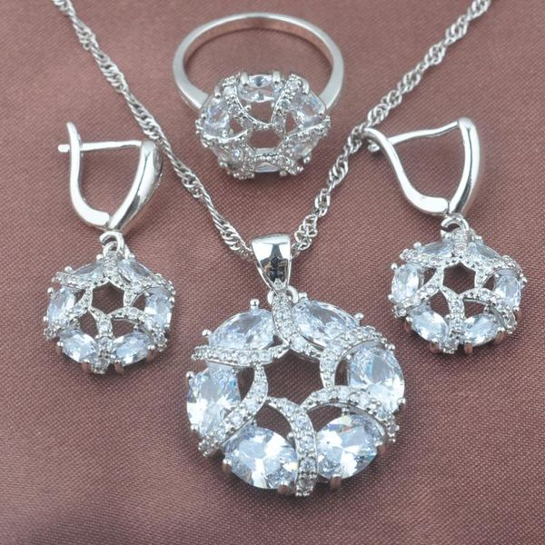 wedding jewelry sets luxurious white cubic zirconia 925 silver set for women accessories earring necklace pendant ring tz0444, Slivery;golden
wedding jewelry sets luxurious white cubic zirconia 925 silver set for women accessories earring necklace pendant ring tz0444, Slivery;golden
