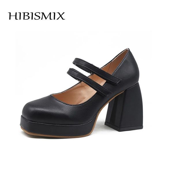 dress shoes hibismix fashion women's mary janes 2021 vintage square toe high thick heels female hook loop platform pumps 8013, Black
dress shoes hibismix fashion women's mary janes 2021 vintage square toe high thick heels female hook loop platform pumps 8013, Black