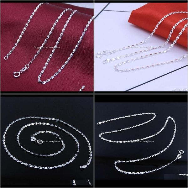 pendant necklaces & jewelry drop delivery 2021 pendants 990 sterling necklace, foot sier twist womens clavicle chain, jewelry, simple and fa, Silver