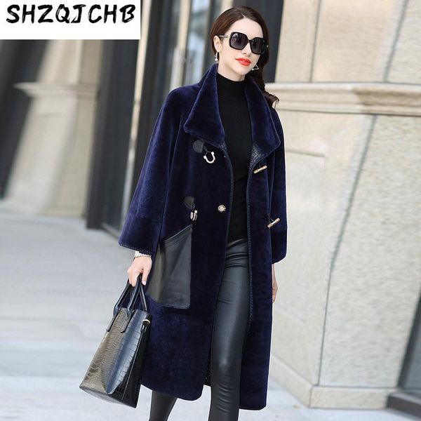 women's fur & faux jchb 2021 winter simple casual fashion double-sided coat sheep, Black
women's fur & faux jchb 2021 winter simple casual fashion double-sided coat sheep, Black