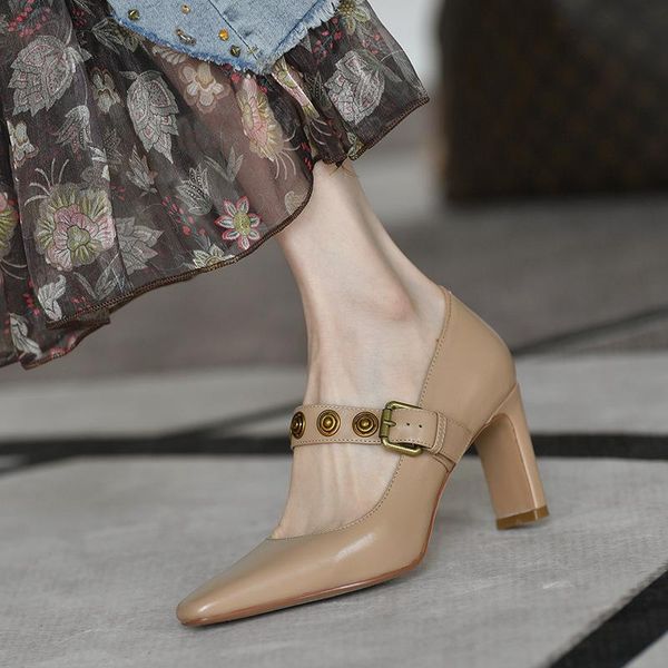 dress shoes vintage shallow mouth thick heel women small square toe with buckle strap rivet mary jane retro high, Black
dress shoes vintage shallow mouth thick heel women small square toe with buckle strap rivet mary jane retro high, Black