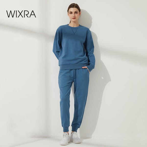 wixra womens 100% cotton casual sets o neck +elastic waist drawstring pants basic sweatshirts suits spring autumn 210930, White
wixra womens 100% cotton casual sets o neck +elastic waist drawstring pants basic sweatshirts suits spring autumn 210930, White