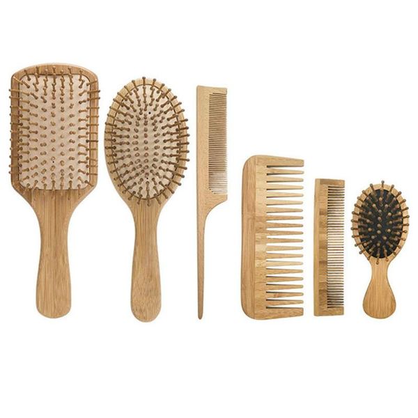 hair brushes 6pcs wood combs set healthy paddle scalp hairbrush bamboo cushion head massage brush care drop, Silver
hair brushes 6pcs wood combs set healthy paddle scalp hairbrush bamboo cushion head massage brush care drop, Silver