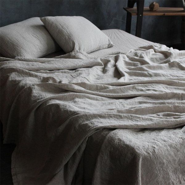 sheets & sets nature washed linens flat bed sheet 150x200 flax cover