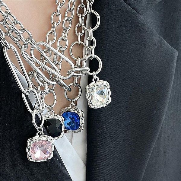 pendant necklaces crystal natural stone necklace accessories for women collar chains chain, Silver
pendant necklaces crystal natural stone necklace accessories for women collar chains chain, Silver
